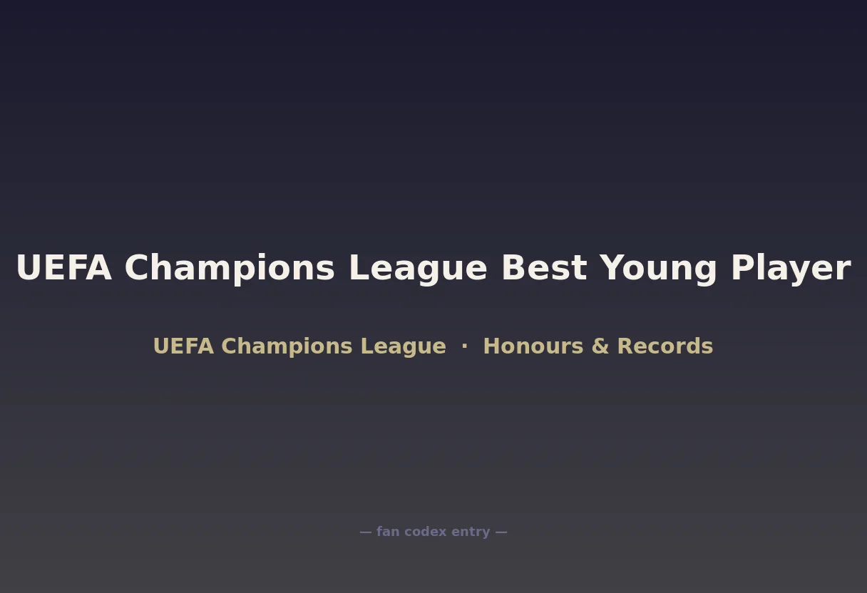 UEFA Champions League Best Young Player