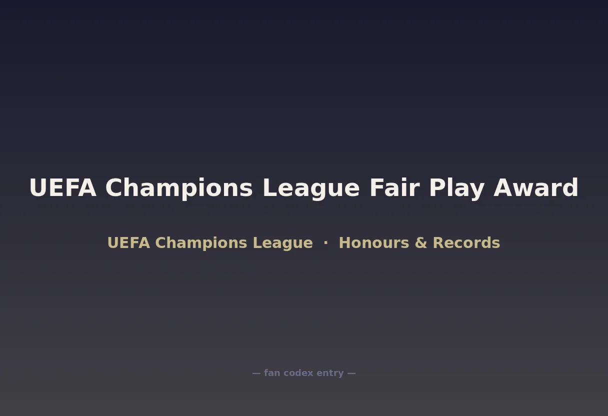UEFA Champions League Fair Play Award