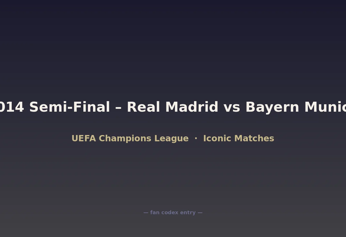 2014 Semi-Final – Real Madrid vs Bayern Munich