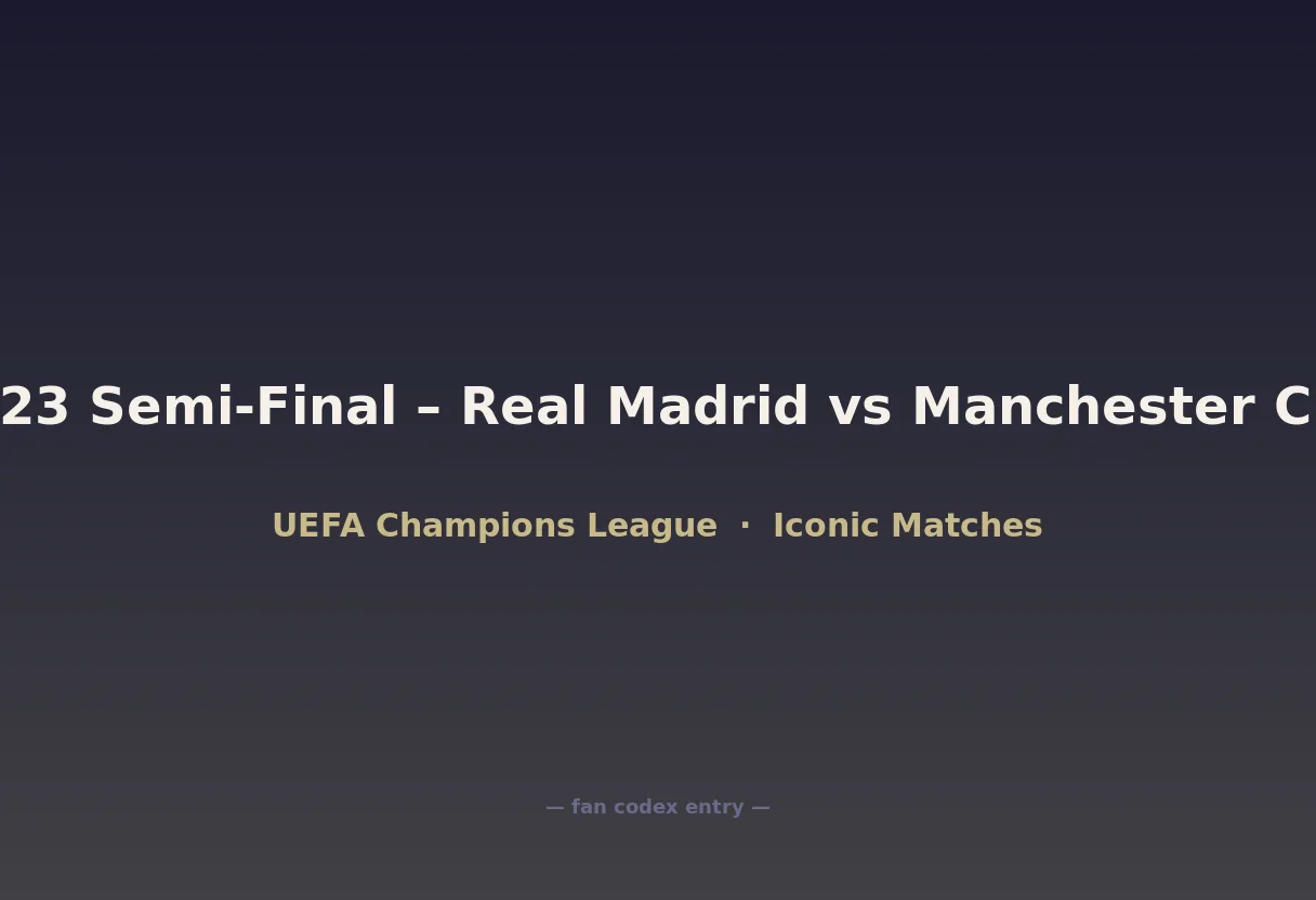 2023 Semi-Final – Real Madrid vs Manchester City