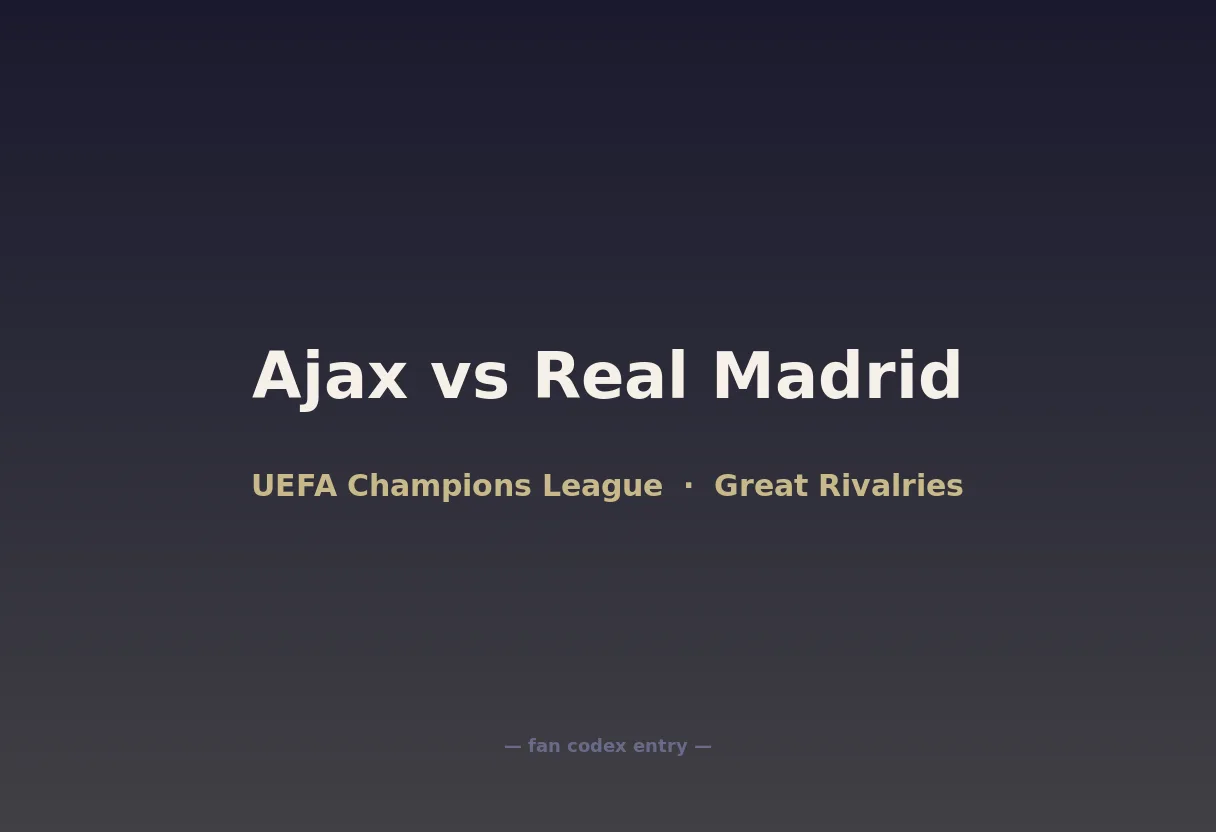 Ajax vs Real Madrid